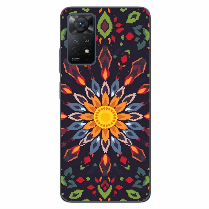 Husa compatibila cu Xiaomi Redmi Note 11 Pro 4G, 5G Silicon Gel Tpu Model Pixel Art Sun Mistery