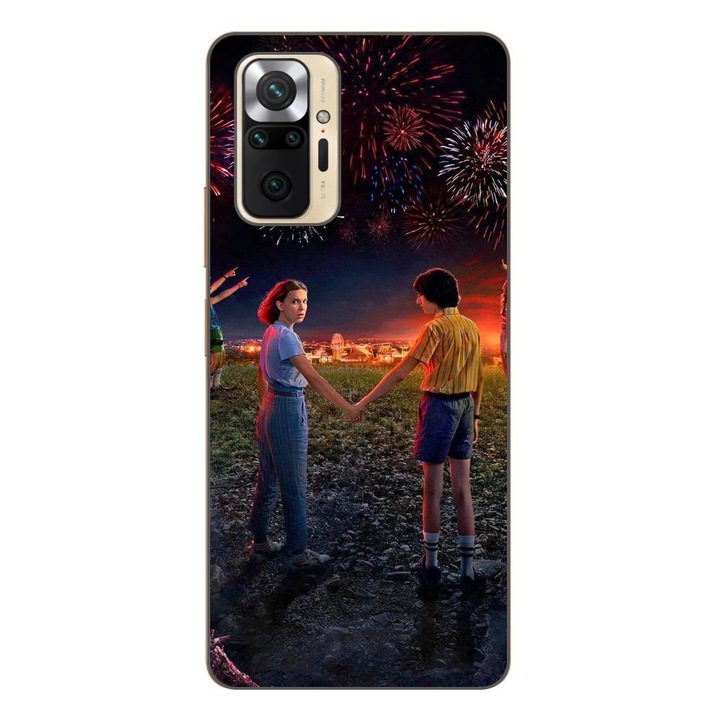 Husa compatibila cu Xiaomi Redmi Note 10 Pro Silicon Gel Tpu Model Stranger Things Fireworks