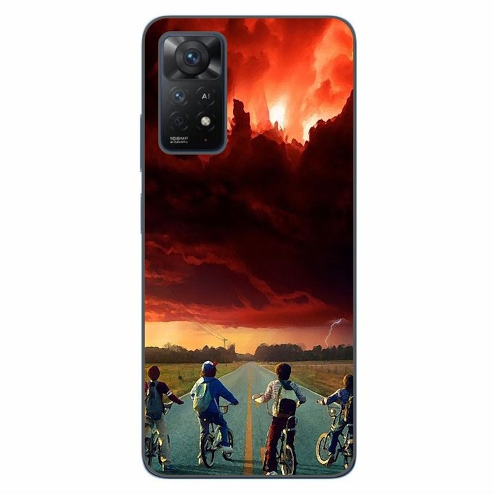 Husa compatibila cu Xiaomi Redmi Note 11 Pro 4G, 5G Silicon Gel Tpu Model Stranger Things Red Sky