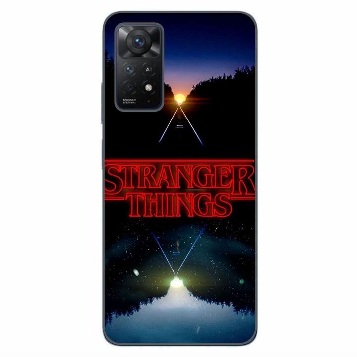 Husa compatibila cu Xiaomi Redmi Note 11 Pro 4G, 5G Silicon Gel Tpu Model Stranger Things Sunset