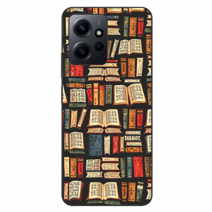 Husa compatibila cu Xiaomi Redmi Note 12 4G Silicon Gel Tpu Model Books Pattern
