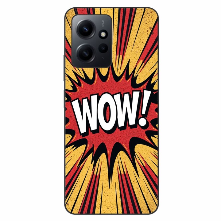 Husa compatibila cu Xiaomi Redmi Note 12 4G Silicon Gel Tpu Model Comic Book WOW Text