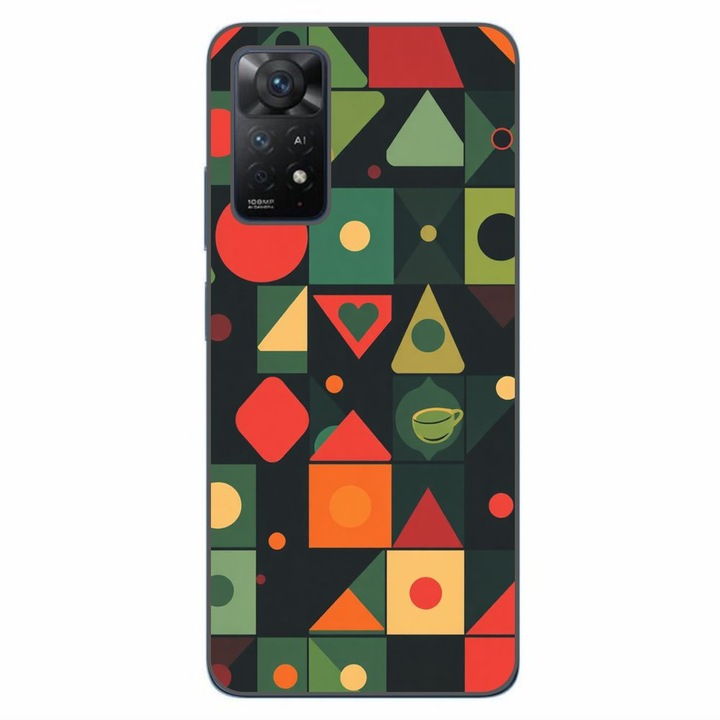 Husa compatibila cu Xiaomi Redmi Note 11 Pro 4G, 5G Silicon Gel Tpu Model Retro Shapes