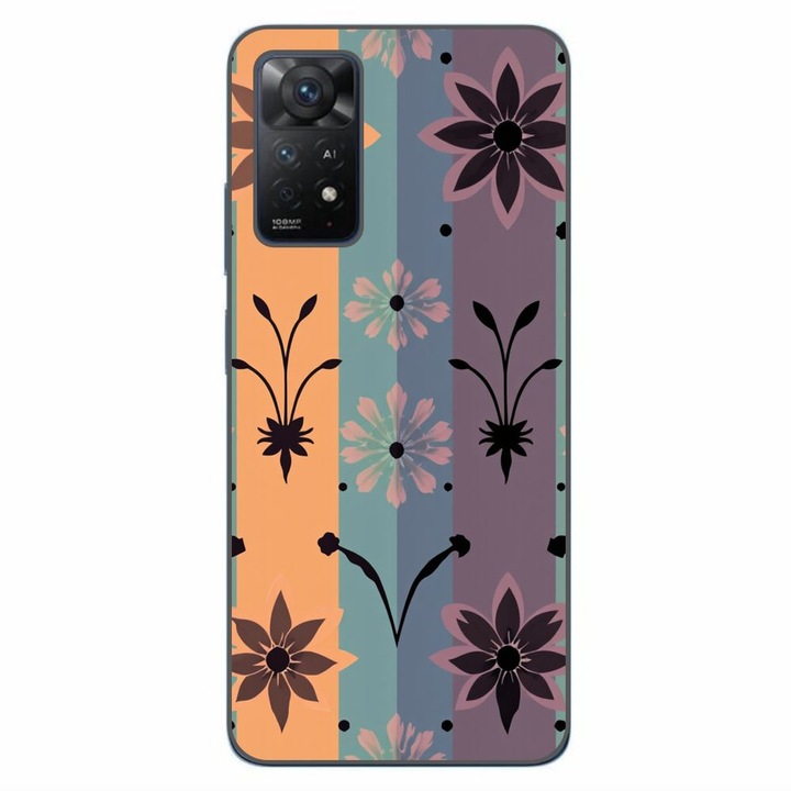 Husa compatibila cu Xiaomi Redmi Note 11 Pro 4G, 5G Silicon Gel Tpu Model Vintage Decal Flower