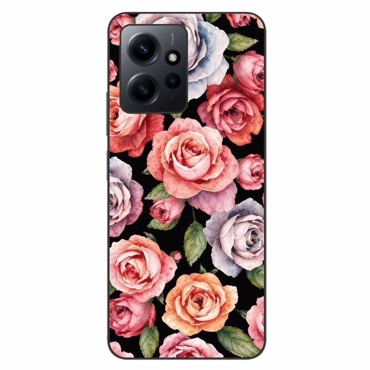 Husa compatibila cu Xiaomi Redmi Note 12 4G Silicon Gel Tpu Model Colorfull Roses Pattern