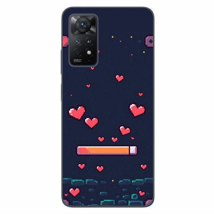 Husa compatibila cu Xiaomi Redmi Note 11 Pro 4G, 5G Silicon Gel Tpu Model Pixelated Healthbar