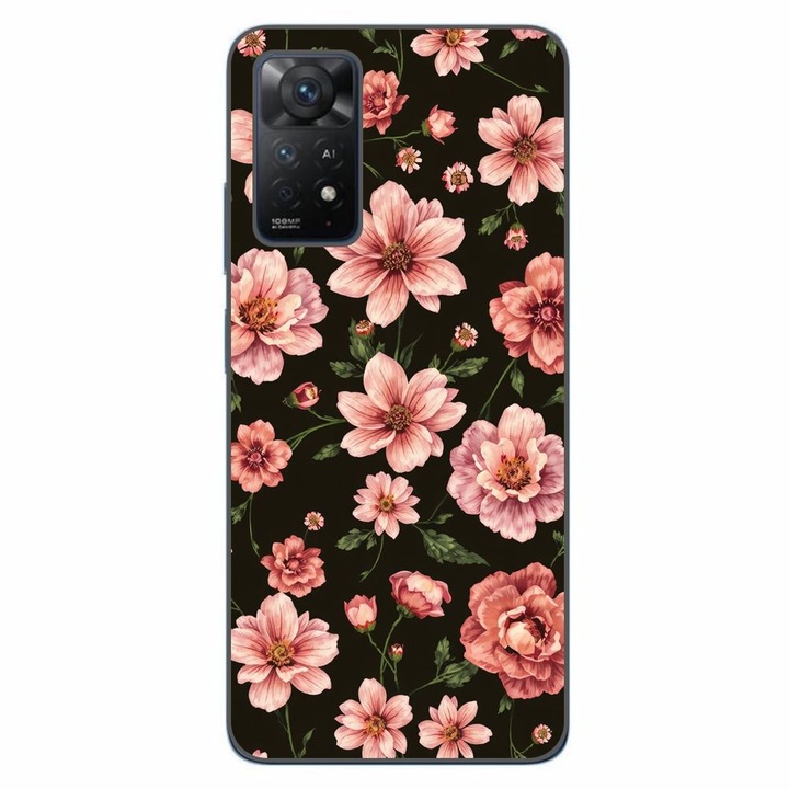 Husa compatibila cu Xiaomi Redmi Note 11 Pro 4G, 5G Silicon Gel Tpu Model Pink Spring Flowers