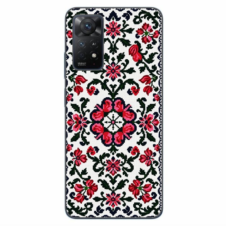 Husa compatibila cu Xiaomi Redmi Note 11 Pro 4G, 5G Silicon Gel Tpu Model Traditional Knit Design