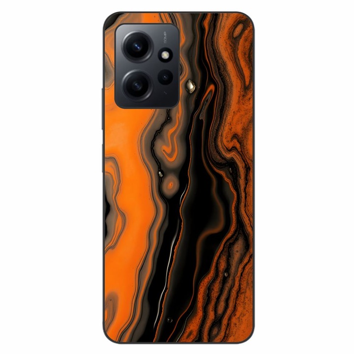 Husa compatibila cu Xiaomi Redmi Note 12 4G Silicon Gel Tpu Model Metallic Lava Flow Pattern