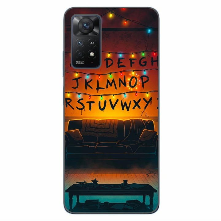 Husa compatibila cu Xiaomi Redmi Note 11 Pro 4G, 5G Silicon Gel Tpu Model Stranger Things Alphabet Fairy Lights