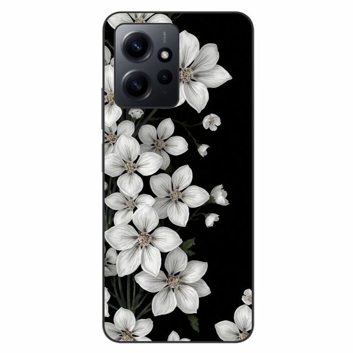 Husa compatibila cu Xiaomi Redmi Note 12 4G Silicon Gel Tpu Model Pure White Flowers