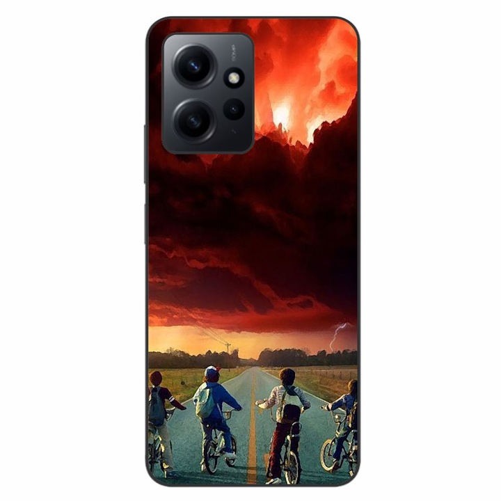 Husa compatibila cu Xiaomi Redmi Note 12 4G Silicon Gel Tpu Model Stranger Things Red Sky
