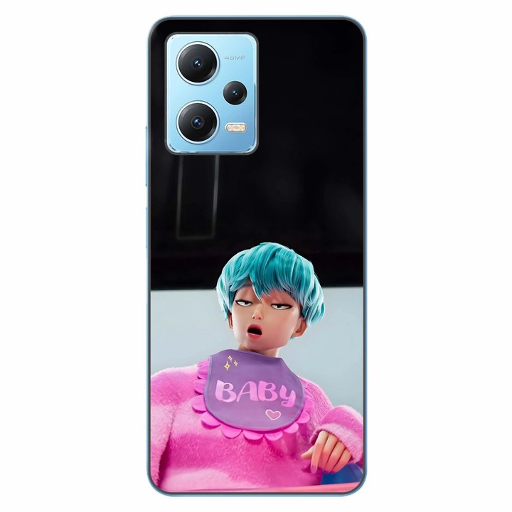Husa compatibila cu Xiaomi Redmi Note 12 5G Silicon Gel Tpu Model KPop Demon Hunters Saja Baby