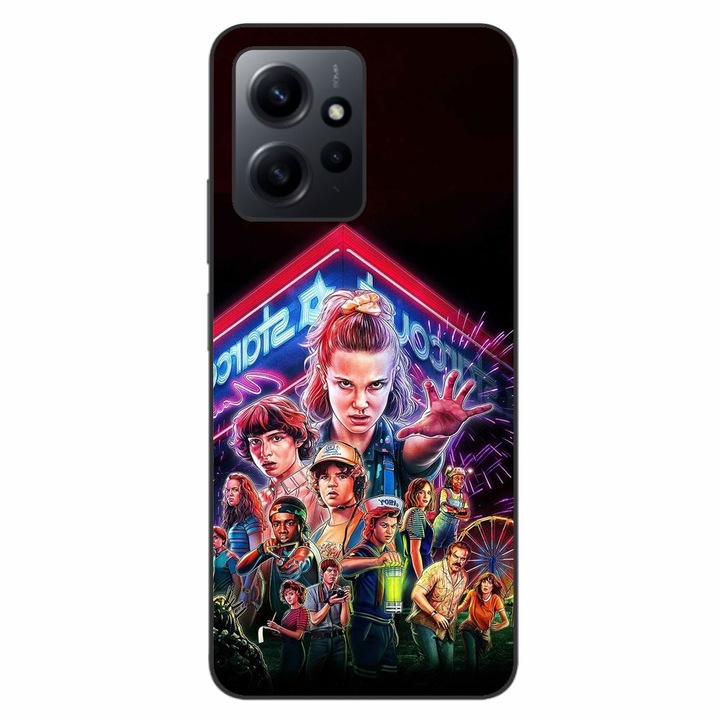 Husa compatibila cu Xiaomi Redmi Note 12 4G Silicon Gel Tpu Model Stranger Things All Team