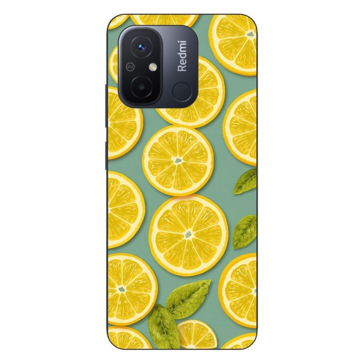Husa compatibila cu Xiaomi Redmi 12C Silicon Gel Tpu Model Summer Lemon Slices