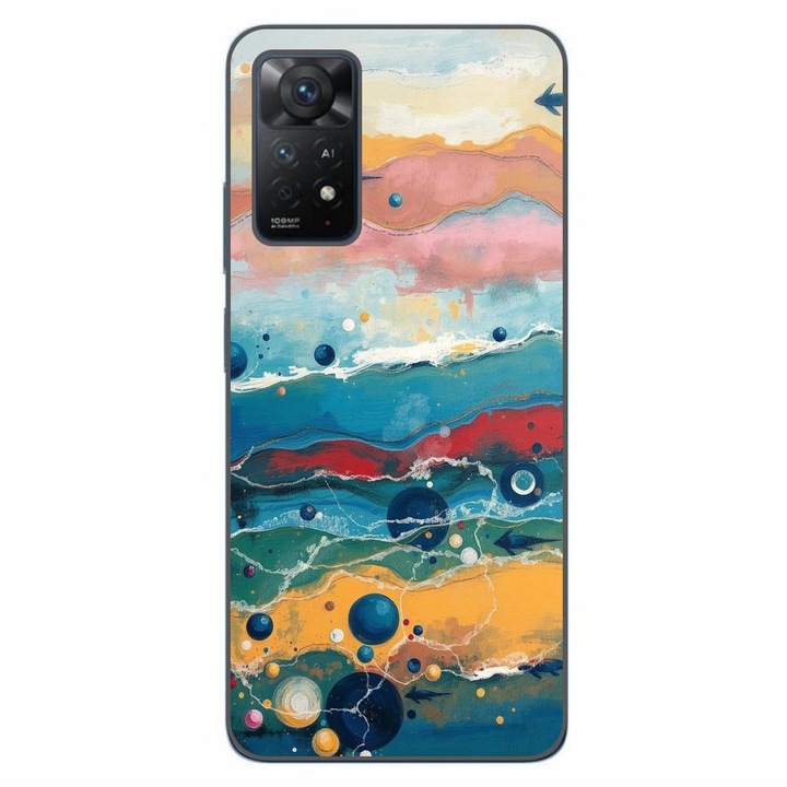 Husa compatibila cu Xiaomi Redmi Note 11 Pro 4G, 5G Silicon Gel Tpu Model Painted Waterworld