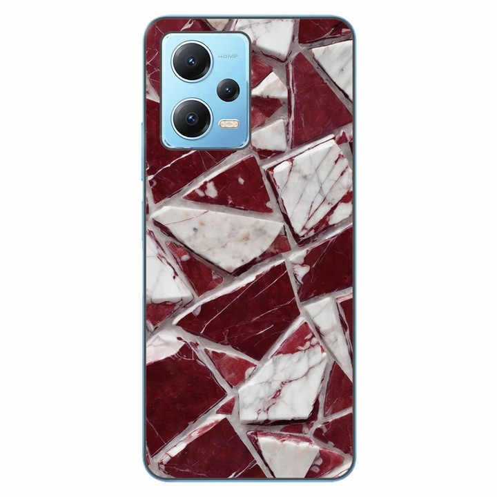 Husa compatibila cu Xiaomi Redmi Note 12 5G Silicon Gel Tpu Model Broken Glass Red Blood