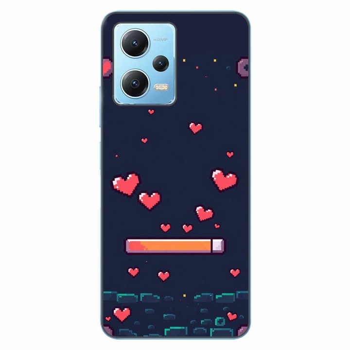 Husa compatibila cu Xiaomi Redmi Note 12 5G Silicon Gel Tpu Model Pixelated Healthbar