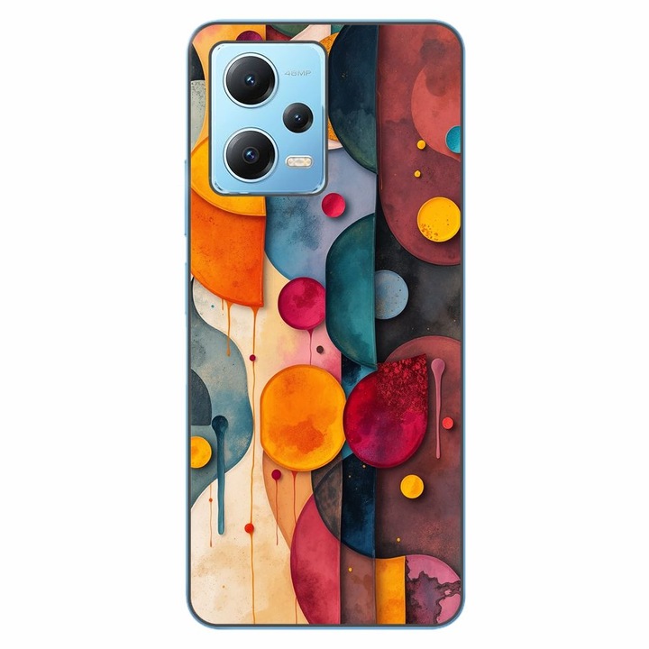 Husa compatibila cu Xiaomi Redmi Note 12 5G Silicon Gel Tpu Model Abstract Shapes and Colors