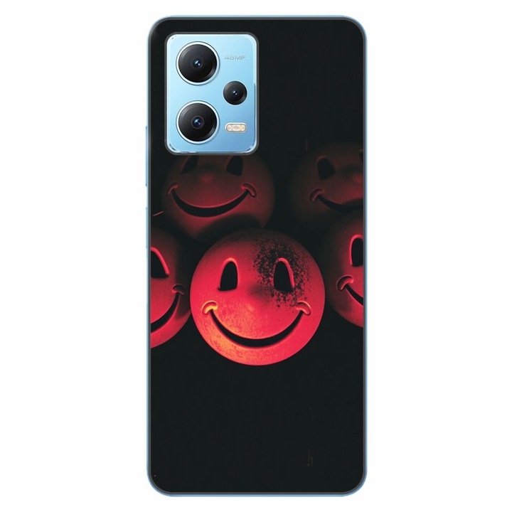 Husa compatibila cu Xiaomi Redmi Note 12 5G Silicon Gel Tpu Model Grungy Smiley Faces