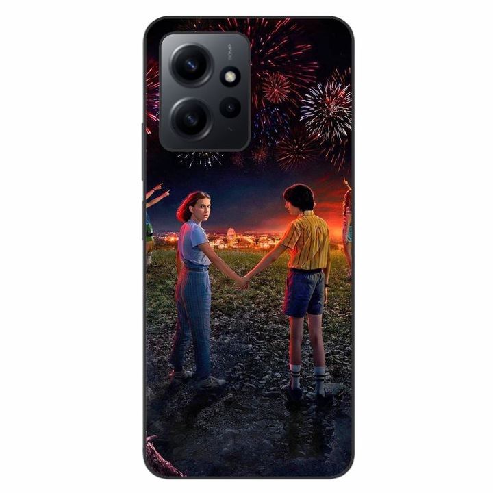Husa compatibila cu Xiaomi Redmi Note 12 4G Silicon Gel Tpu Model Stranger Things Fireworks