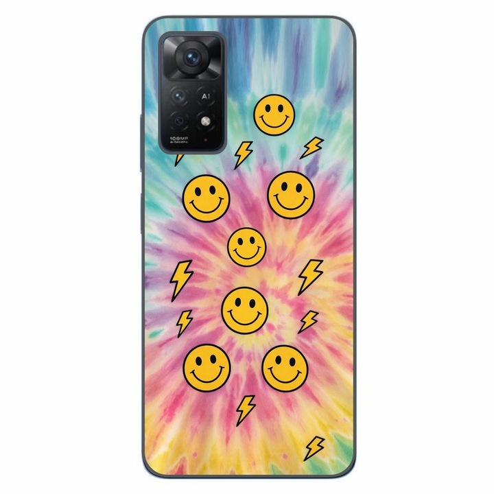 Husa compatibila cu Xiaomi Redmi Note 11 Pro 4G, 5G Silicon Gel Tpu Model Retro Smiley Faces