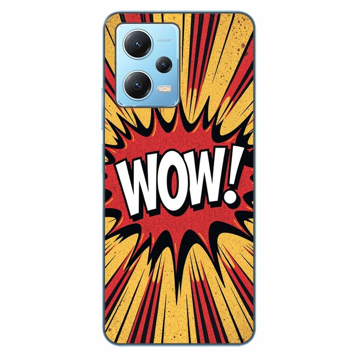 Husa compatibila cu Xiaomi Redmi Note 12 5G Silicon Gel Tpu Model Comic Book WOW Text