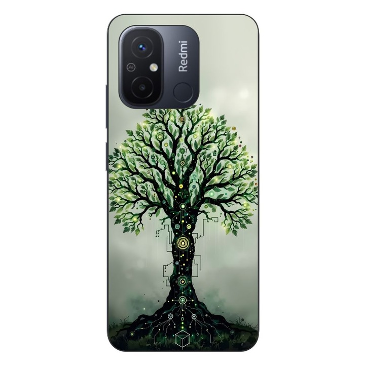 Husa compatibila cu Xiaomi Redmi 12C Silicon Gel Tpu Model Mystical Tree
