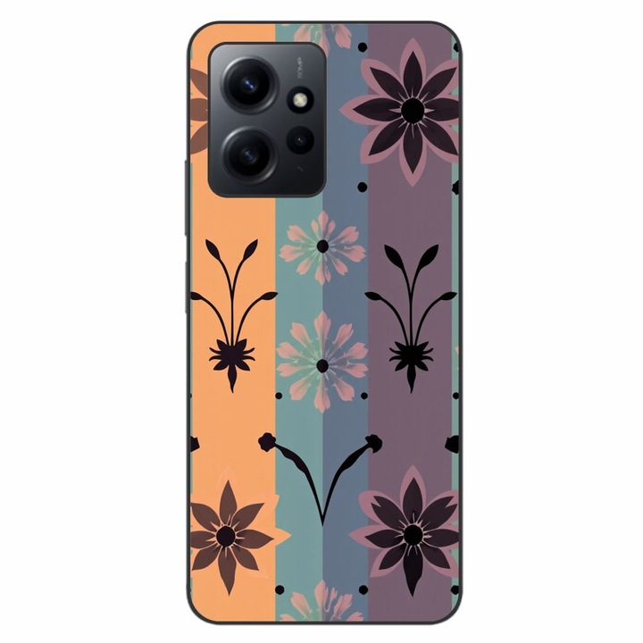 Husa compatibila cu Xiaomi Redmi Note 12 4G Silicon Gel Tpu Model Vintage Decal Flower