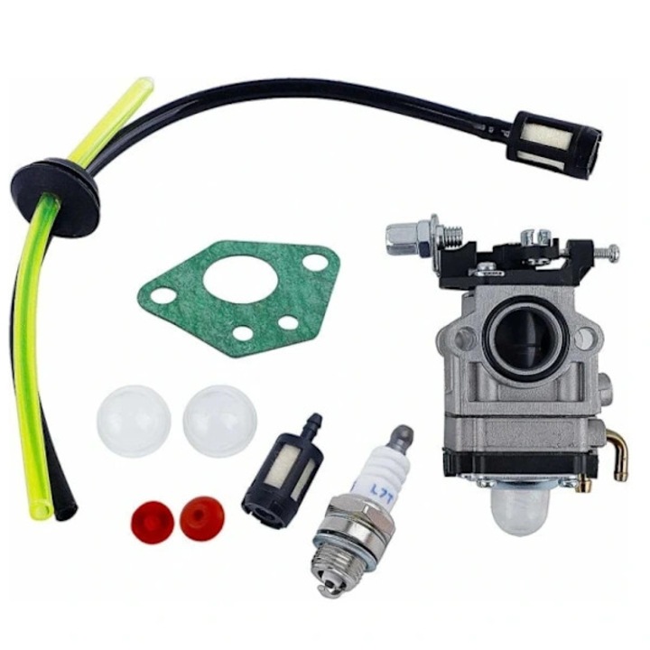 Kit carburator pentru motocoasa 52cc, 49cc, 43cc, cu garnitura, furtun, bujie si filtru de combustibil
