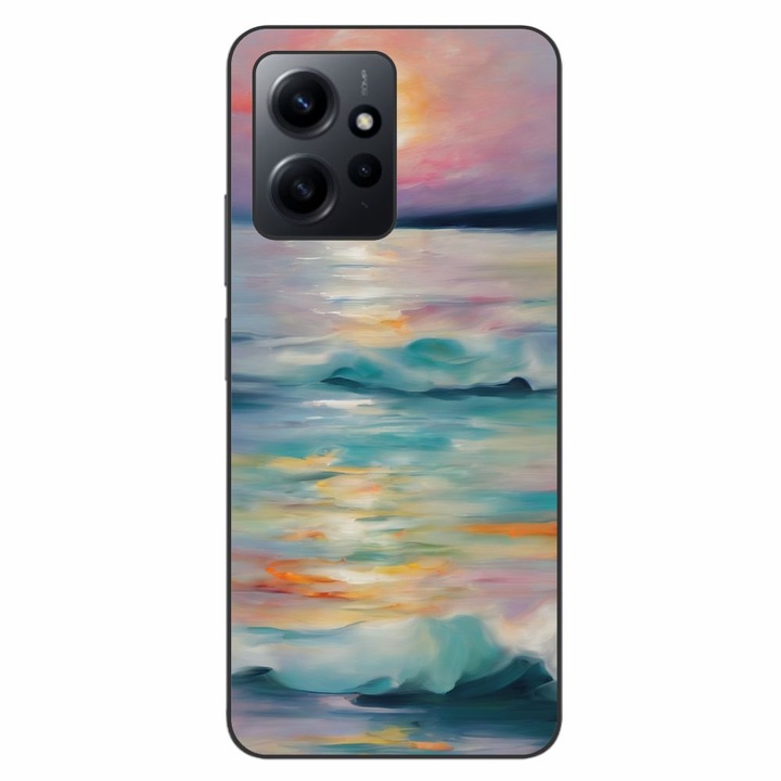 Husa compatibila cu Xiaomi Redmi Note 12 4G Silicon Gel Tpu Model Watercolor Sea View