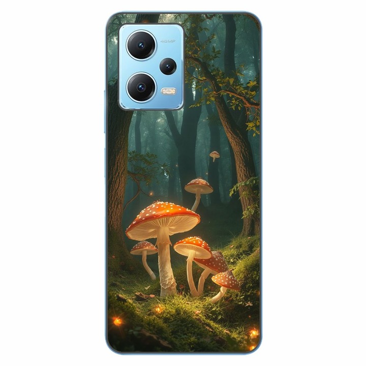 Husa compatibila cu Xiaomi Redmi Note 12 5G Silicon Gel Tpu Model Glowing Magical Mushrooms