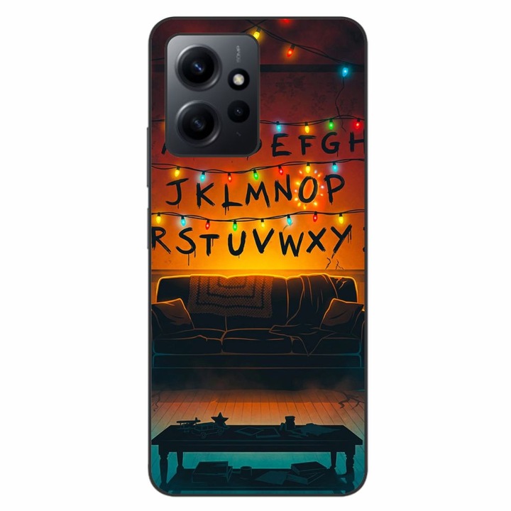 Husa compatibila cu Xiaomi Redmi Note 12 4G Silicon Gel Tpu Model Stranger Things Alphabet Fairy Lights