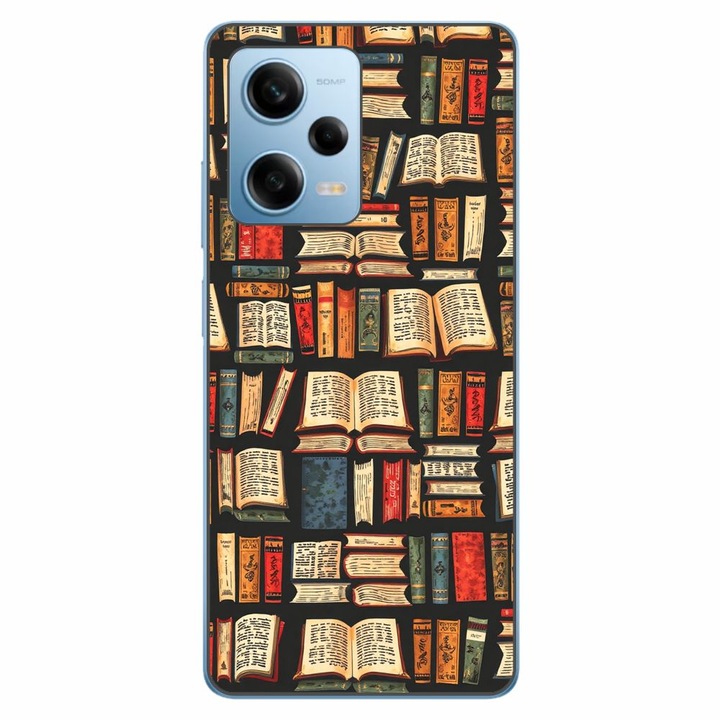 Husa compatibila cu Xiaomi Redmi Note 12 Pro 5G Silicon Gel Tpu Model Books Pattern