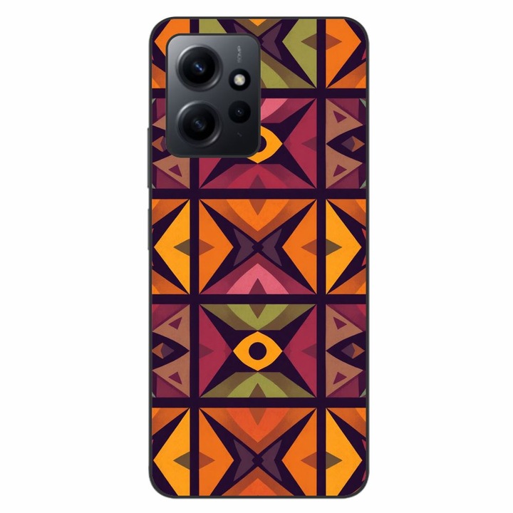 Husa compatibila cu Xiaomi Redmi Note 12 4G Silicon Gel Tpu Model Tribal Retro Shapes