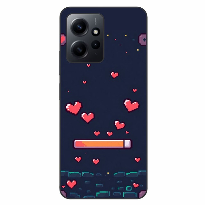 Husa compatibila cu Xiaomi Redmi Note 12 4G Silicon Gel Tpu Model Pixelated Healthbar