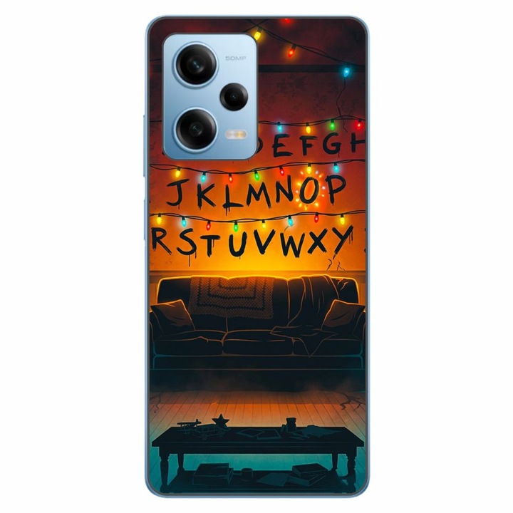 Husa compatibila cu Xiaomi Redmi Note 12 Pro 5G Silicon Gel Tpu Model Stranger Things Alphabet Fairy Lights