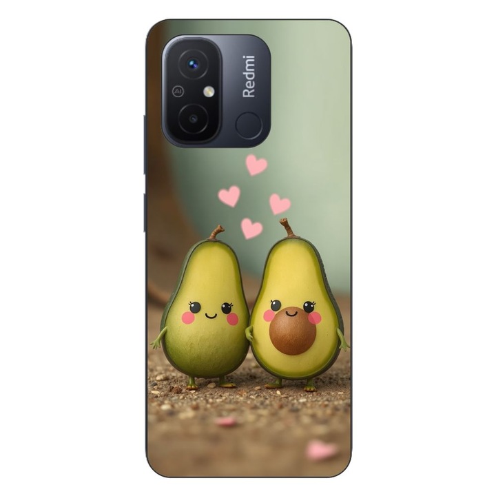 Husa compatibila cu Xiaomi Redmi 12C Silicon Gel Tpu Model Kawaii Avocados in Love