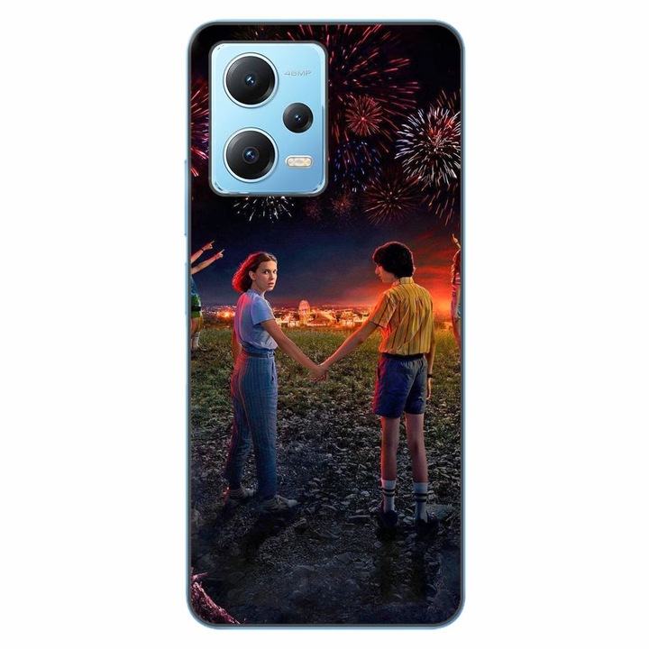 Husa compatibila cu Xiaomi Redmi Note 12 5G Silicon Gel Tpu Model Stranger Things Fireworks