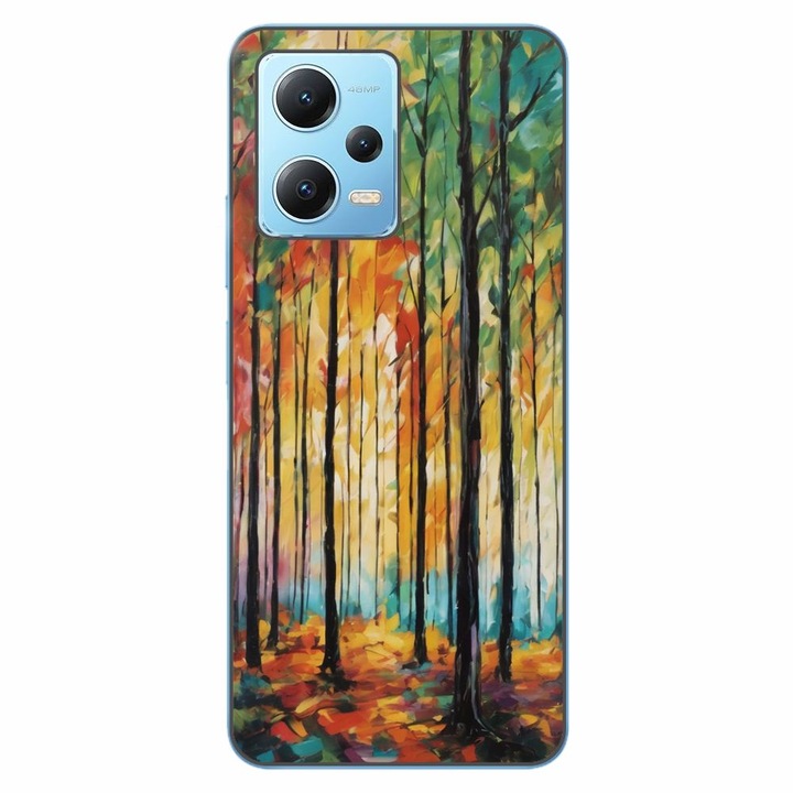 Husa compatibila cu Xiaomi Redmi Note 12 5G Silicon Gel Tpu Model Colored Forest Art