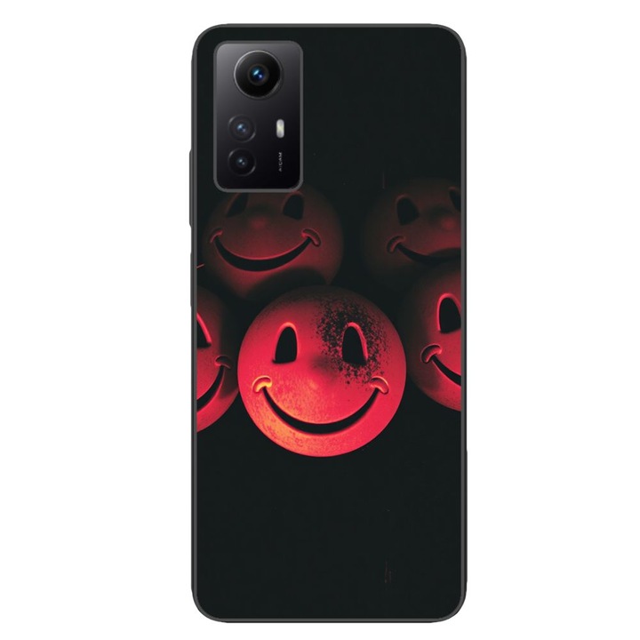 Husa compatibila cu Xiaomi Redmi Note 12s Silicon Gel Tpu Model Grungy Smiley Faces