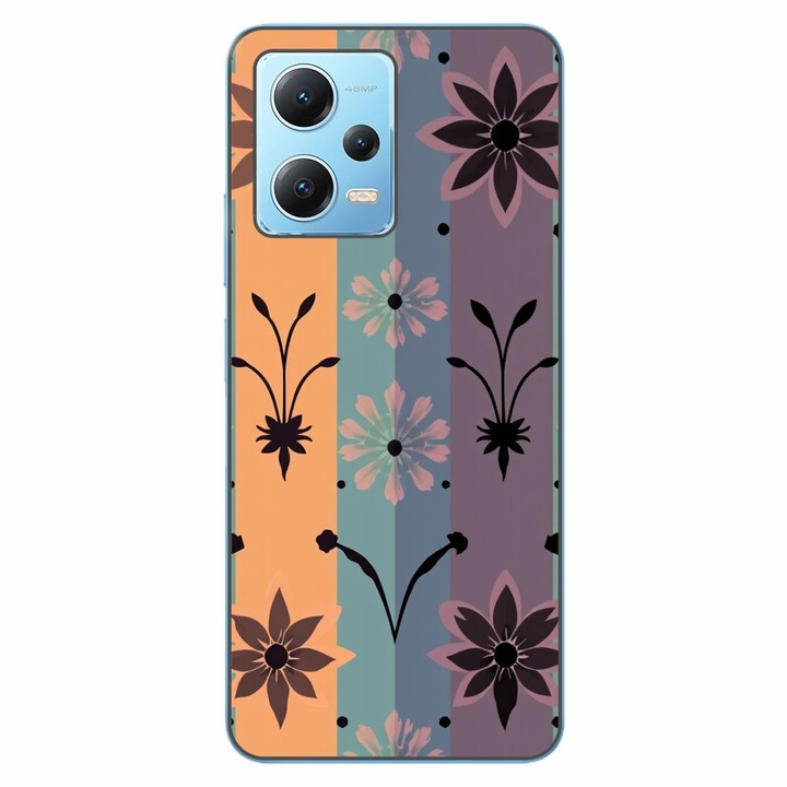 Husa compatibila cu Xiaomi Redmi Note 12 5G Silicon Gel Tpu Model Vintage Decal Flower