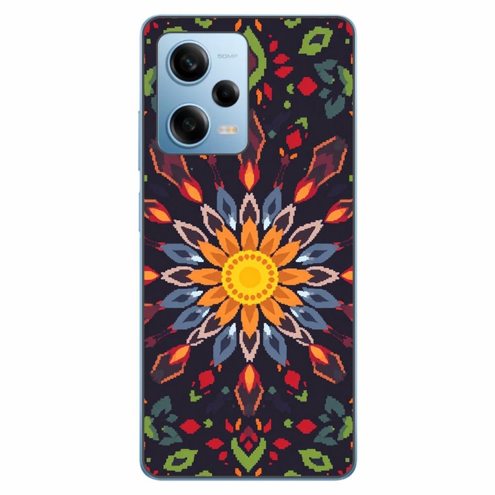 Husa compatibila cu Xiaomi Redmi Note 12 Pro 5G Silicon Gel Tpu Model Pixel Art Sun Mistery