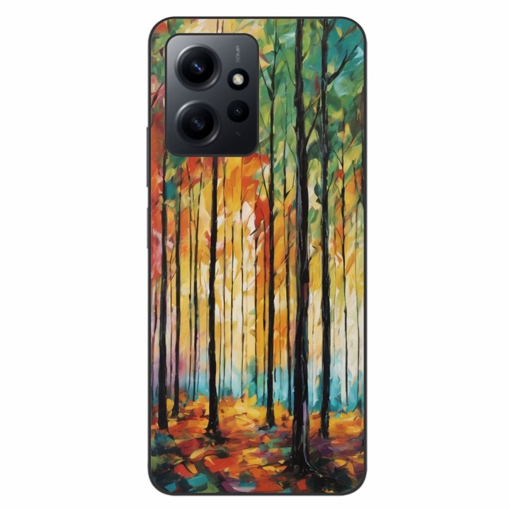 Husa compatibila cu Xiaomi Redmi Note 12 4G Silicon Gel Tpu Model Colored Forest Art