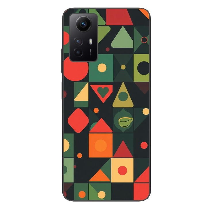 Husa compatibila cu Xiaomi Redmi Note 12s Silicon Gel Tpu Model Retro Shapes