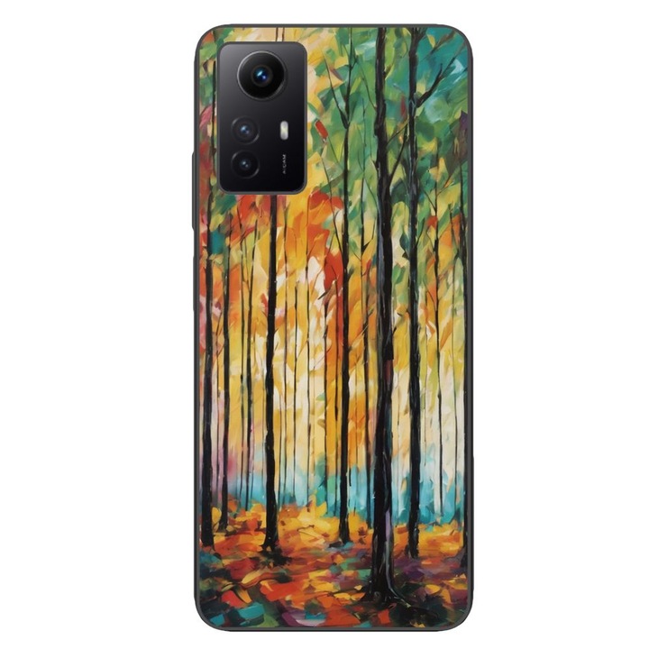 Husa compatibila cu Xiaomi Redmi Note 12s Silicon Gel Tpu Model Colored Forest Art