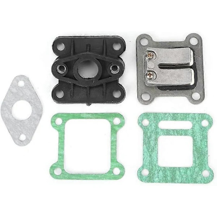 Kit manifold supapa reed carburator 47cc 49cc pentru bicicleta pocket, ATV mini, 1 set, verde, negru