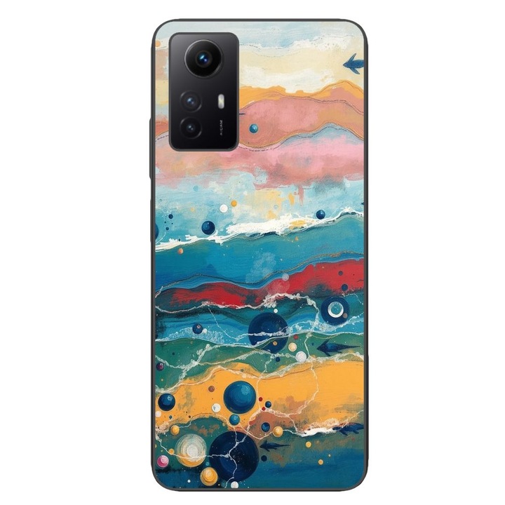 Husa compatibila cu Xiaomi Redmi Note 12s Silicon Gel Tpu Model Painted Waterworld