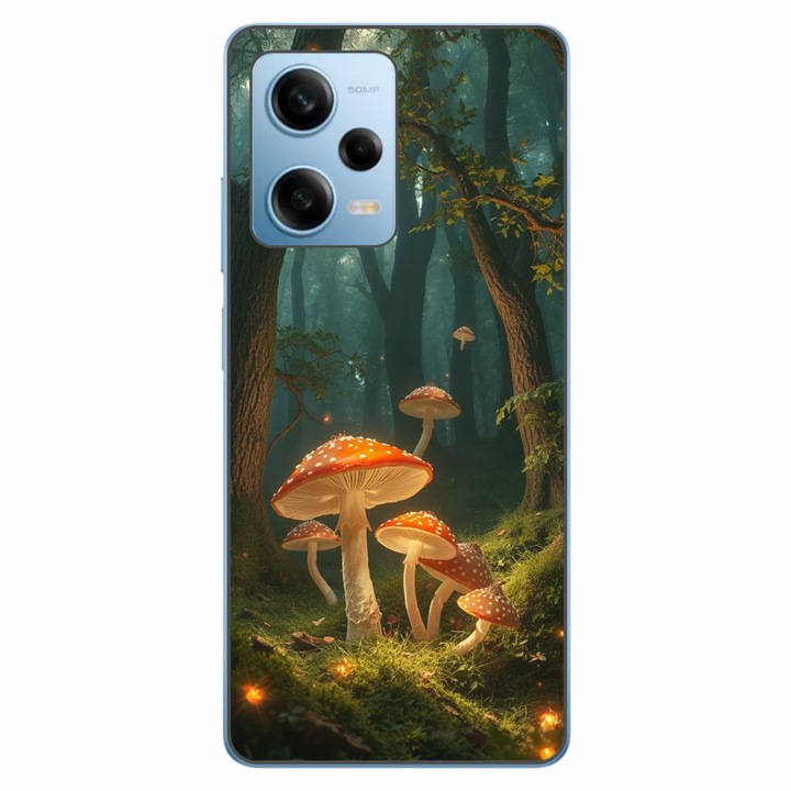 Husa compatibila cu Xiaomi Redmi Note 12 Pro 5G Silicon Gel Tpu Model Glowing Magical Mushrooms