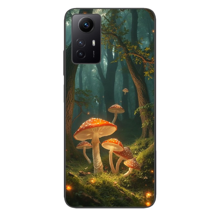 Husa compatibila cu Xiaomi Redmi Note 12s Silicon Gel Tpu Model Glowing Magical Mushrooms